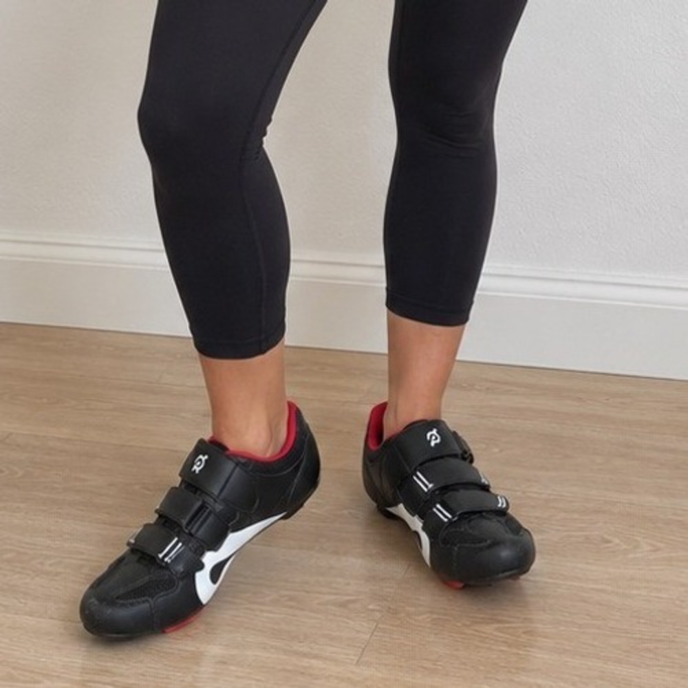 Peloton Cycling Shoes 41 Black Hook Loop Ratchet Strap Indoor Bike Unisex